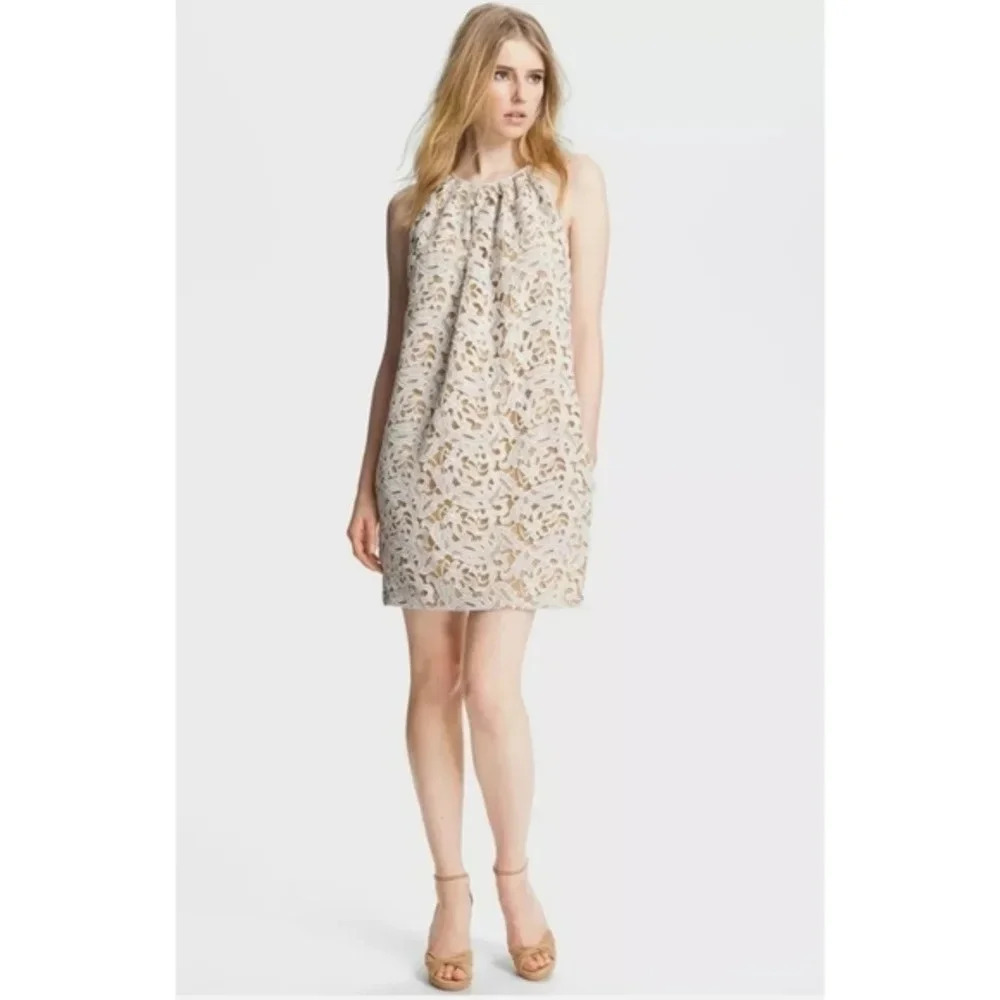 Yaygodfrey Lace Halter Dress Sleeveless Party‎ Cocktail Mini Dress Size 4